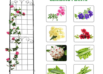 4 Pack Metal Garden Trellis For Climbing Plants Outdoor Netting Trellis