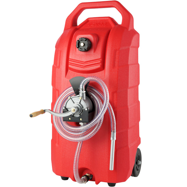 VEVOR 16 Gallon Fuel Caddy, Portable Gas Storage Tank Container With Hand  Rubber Wheels, Fuel Transfer Storage Tank For Gasoline Machine Oil Car Mowers Tractor Boat Motorcycle