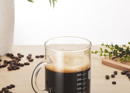 1PCS High Borosilicate Glass Cup,Coffee Cup,Coffee Shared Cup With Scale Marking
