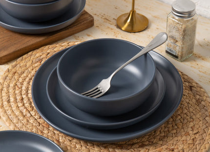 12-Piece Stoneware Dinnerware Sets With Mugs  Microwave  Dishwasher Safe  Non-Toxic Dinner Plates Bowls Set Stackable Matte Glaze Kitchenware For 3
