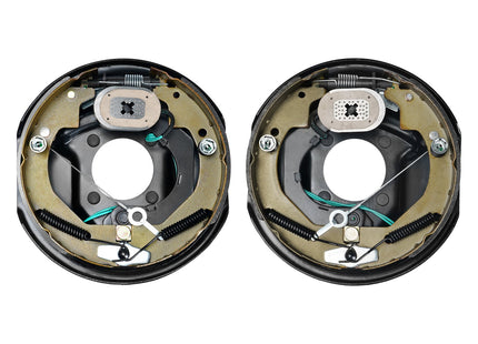 Electric Trailer Brake Assembly, 10" X 2.25", 1 Pair Self-Adjusting Electric Brakes Kit For 3500 Lbs Axle, 4-Hole Mounting, Backing Plates For Brake System Part Replacement (1 Right + 1 Left)