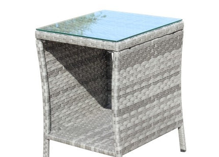 Outdoor Patio Furniture 1 Coffee Table With Clear Tempered Glass