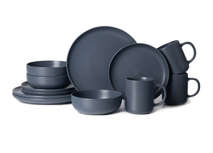 12-Piece Stoneware Dinnerware Sets With Mugs  Microwave  Dishwasher Safe  Non-Toxic Dinner Plates Bowls Set Stackable Matte Glaze Kitchenware For 3
