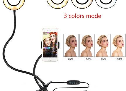 LED Selfie Ring Light for Live Adjustable Makeup Light-8cm Stand