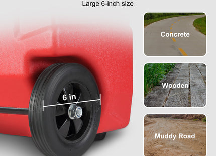 VEVOR 16 Gallon Fuel Caddy, Portable Gas Storage Tank Container With Hand  Rubber Wheels, Fuel Transfer Storage Tank For Gasoline Machine Oil Car Mowers Tractor Boat Motorcycle