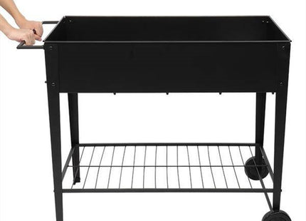 Mobile Metal Raised Garden Bed Cart With Legs For Outdoor House Patio