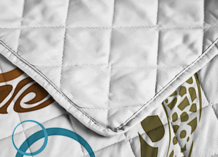 Sea Turtle Quilt Set Gold - Summer Lightweight Bedspread - Teen Beach Turtle Pattern - Soft Kids Teen Bed Coverlet Includes 1 Quilt And 2 Shams