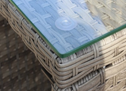 Outdoor Patio Furniture 1 Coffee Table With Clear Tempered Glass
