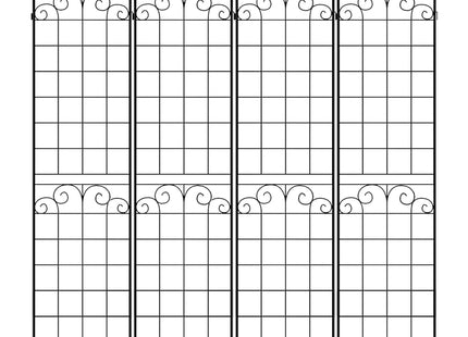 4 Pack Metal Garden Trellis For Climbing Plants Outdoor Netting Trellis