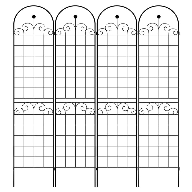 4 Pack Metal Garden Trellis For Climbing Plants Outdoor Netting Trellis