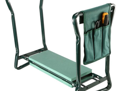 Foldable Garden Kneeler Seat With Kneeling Soft Cushion Pad Tools Pouch Portable Gardener