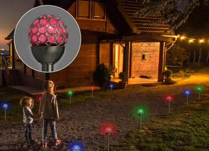 3 Pcs Outdoor Solar Lights IP44 Waterproof Ball RGB Light Garden Decor Lamp Landscape Christmas