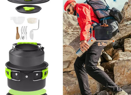 16Pcs Camping Cooking Ware Set Camping Stove Cookware Kit