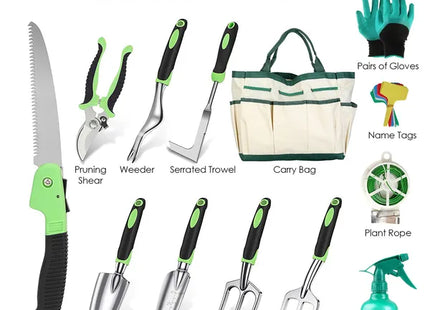 13Pcs Garden Tool Set Aluminum Alloy Gardening Hand Tools Starter Kit With Garden Bag Outdoor Hand Tools