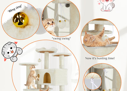Multi Functional Cat Treehouse Cat Climbing Frame