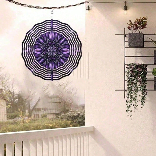 CIFbuy 4-in-1 Solar Wind Spinner For Garden Patio Yard Balcony Outdoor Decor (TikTok, Temu Pick-up Service)
