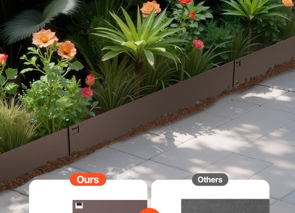 Steel Landscape Edging 5 Packs 39x3in Rust-Resistant Garden Edging Border Brown