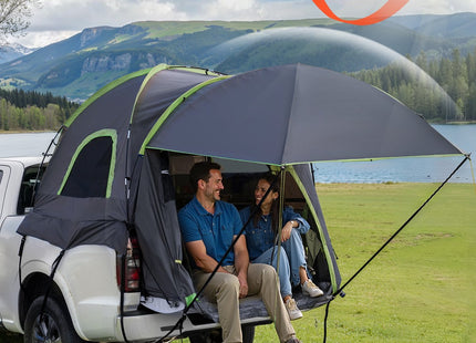 Pickup Truck Tent, Fits 5.0-5.2 Ft Truck Tents For Camping, Waterproof PU2000 Mm 2-3 Person Sleeping Truck Bed Tent, Sturdy Truck Bed Camper Shell With Expandable Awning, Rainfly, Storage Bag