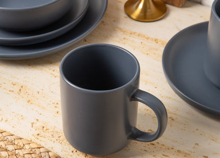 12-Piece Stoneware Dinnerware Sets With Mugs  Microwave  Dishwasher Safe  Non-Toxic Dinner Plates Bowls Set Stackable Matte Glaze Kitchenware For 3