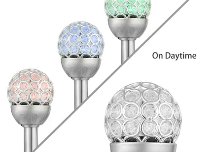 3 Pcs Outdoor Solar Lights IP44 Waterproof Ball RGB Light Garden Decor Lamp Landscape Christmas
