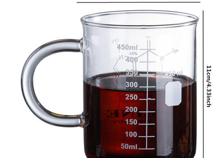 1PCS High Borosilicate Glass Cup,Coffee Cup,Coffee Shared Cup With Scale Marking