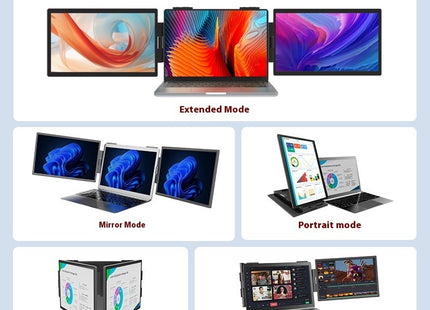 14-inch Dual-screen Portable Monitor Laptop With Wall-mounted External Expansion Screen Dual-screen Portable Screen