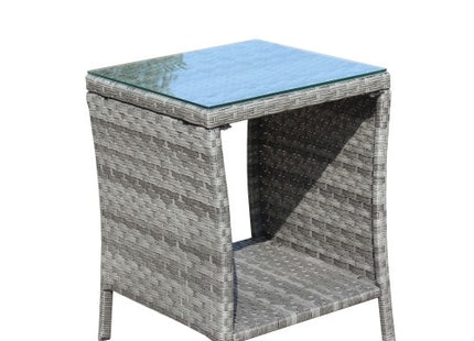 Outdoor Patio Furniture 1 Coffee Table With Clear Tempered Glass