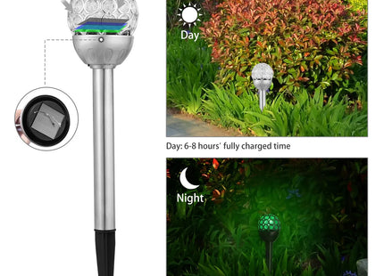 3 Pcs Outdoor Solar Lights IP44 Waterproof Ball RGB Light Garden Decor Lamp Landscape Christmas