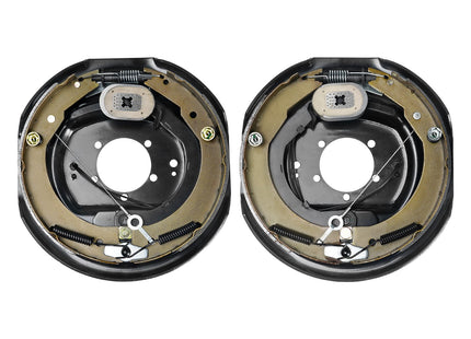 Electric Trailer Brake Assembly, 12" X 2", 1 Pair Self-Adjusting Electric Brakes Kit For 7000 Lbs Axle, 5-Hole Mounting, Backing Plates For Braking System Part Replacement (1 Right + 1 Left)