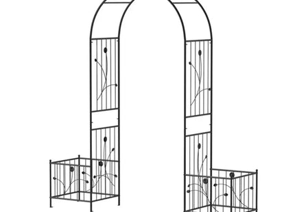 Multifunctional Outdoor Trellis - Climbing Vines Support+Flower/Vegetable Planters, 80"x20"x86"