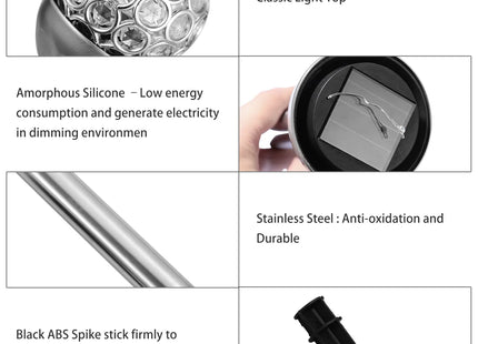 3 Pcs Outdoor Solar Lights IP44 Waterproof Ball RGB Light Garden Decor Lamp Landscape Christmas