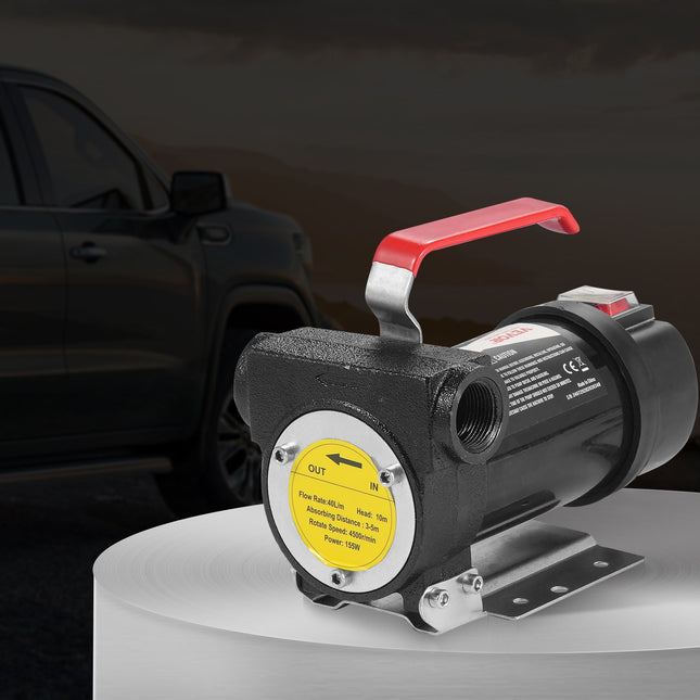 Fuel Transfer Pump 12V 10 GPM 1/4 HP Diesel Pump With Auto Fuel Nozzle
