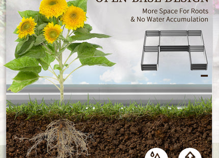 Steel Raised Garden Bed, Set of 5 Large Box Planters for Outdoor Plants Vegetables Flowers Herbs, 8x8x1ft, Gray