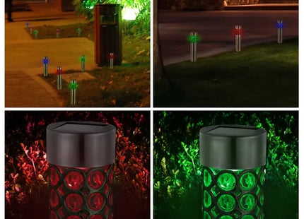 6 Pack Outdoor Solar Light IP44 Waterproof RGB Garden Lamp Landscape Lawn DEcor Light By  Kacuyelin Boutique Store