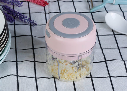 Mini Electric Garlic Chopper 8.45OZ Cordless Garlic Mincer Food Chopper Rechargeable Food Blender Chili Nut Onion Pepper Meat Ginger Food