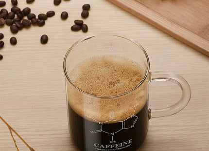 1PCS High Borosilicate Glass Cup,Coffee Cup,Coffee Shared Cup With Scale Marking