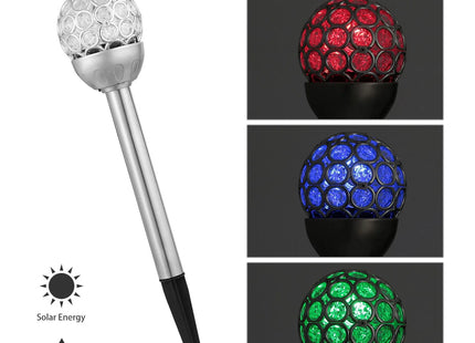3 Pcs Outdoor Solar Lights IP44 Waterproof Ball RGB Light Garden Decor Lamp Landscape Christmas
