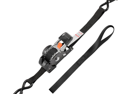 Retractable Ratchet Straps, 1 In X 10 Ft, Tie Down Straps With S Hooks, 1200 Lbs Break Strength, 4 Soft Loops, Tie Down Ratcheting For Moving, Trailers, Motorcycles, Kayaks, Car Roof, 4 Pack