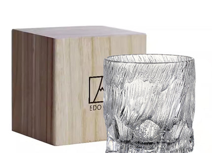 Household Glass Cup With Wooden Box