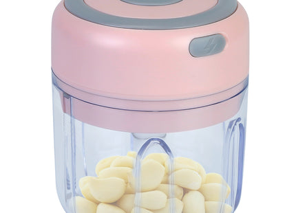 Mini Electric Garlic Chopper 8.45OZ Cordless Garlic Mincer Food Chopper Rechargeable Food Blender Chili Nut Onion Pepper Meat Ginger Food