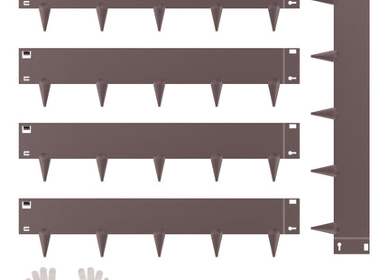 Steel Landscape Edging 5 Packs 39 X 5in Rust-Resistant Edging Border Brown
