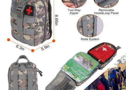125Pcs Survival Kits Professional Emergency Survival Gear Tactical First Aid Kit Supplies For Outdoor Adventure Camping Hiking Hunting
