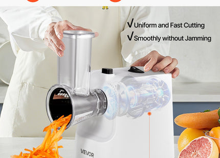 Electric Cheese Grater Salad Maker, 200W Salad Shooter, Electric Vegetable Slicer Shredder Chopper For Fruits With 5 Attachments, Stainless Steel Food Cutter For Vegetables, And Cheeses