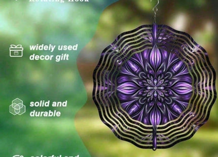 CIFbuy 4-in-1 Solar Wind Spinner For Garden Patio Yard Balcony Outdoor Decor (TikTok, Temu Pick-up Service)