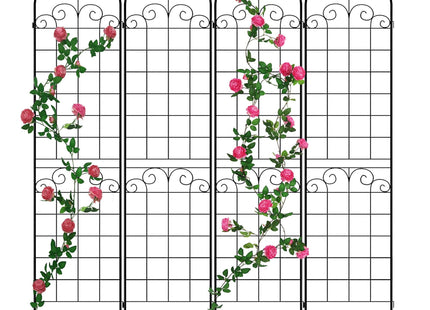 4 Pack Metal Garden Trellis For Climbing Plants Outdoor Netting Trellis