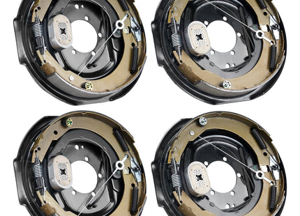 VEVOR Electric Trailer Brake Assembly, Pairs Self-Adjusting Electric Brakes Kit For 7000 Lbs Axle, 5-Hole Mounting, Backing Plates For Braking System Part Replacement
