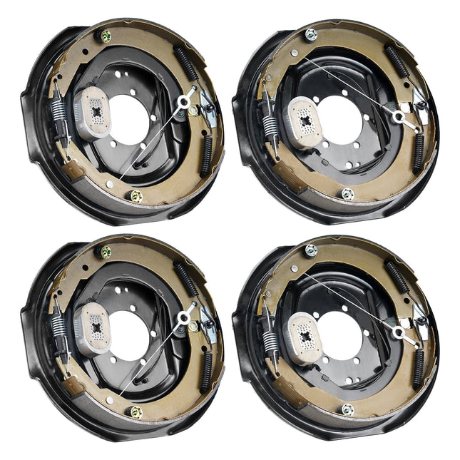 VEVOR Electric Trailer Brake Assembly, Pairs Self-Adjusting Electric Brakes Kit For 7000 Lbs Axle, 5-Hole Mounting, Backing Plates For Braking System Part Replacement