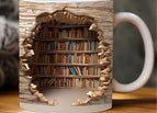 White 2D bookshelf