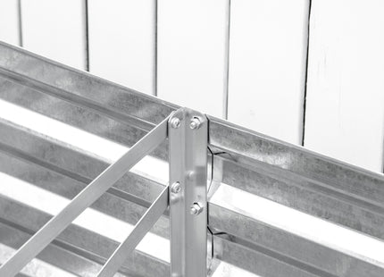 Galvanized Raised Garden Bed, Steel Outdoor Planters with Reinforced Rods, 71" x 36" x 23", Silver