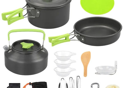 16Pcs Camping Cooking Ware Set Camping Stove Cookware Kit